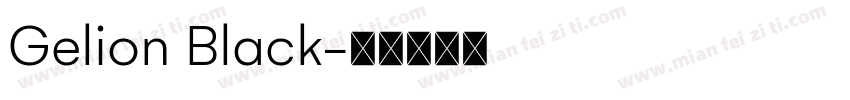 Gelion Black字体转换